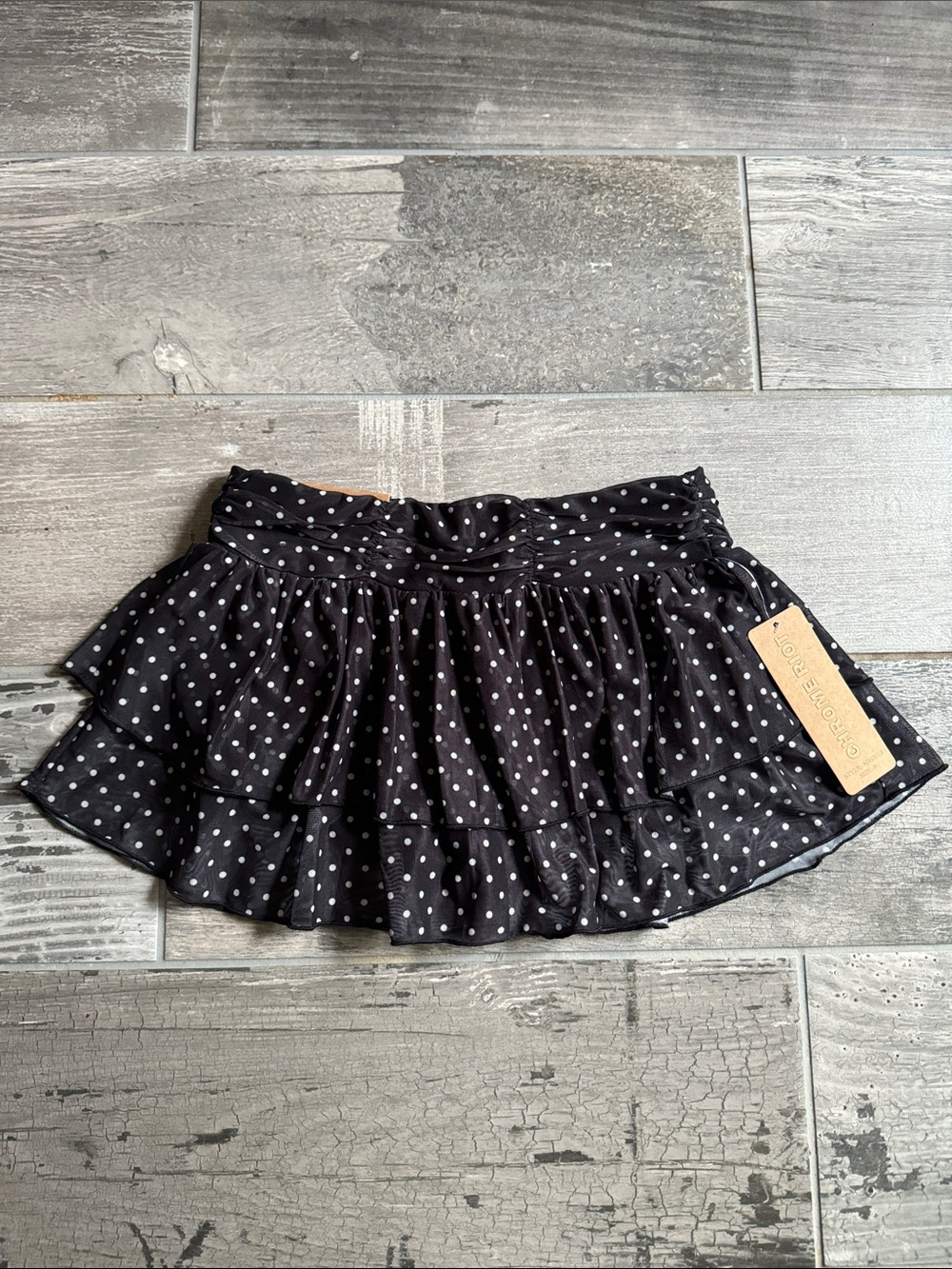 Chrome Riot Polkadot Mini Skirt